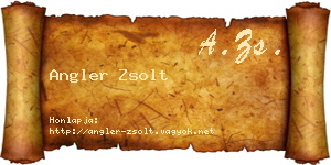 Angler Zsolt névjegykártya